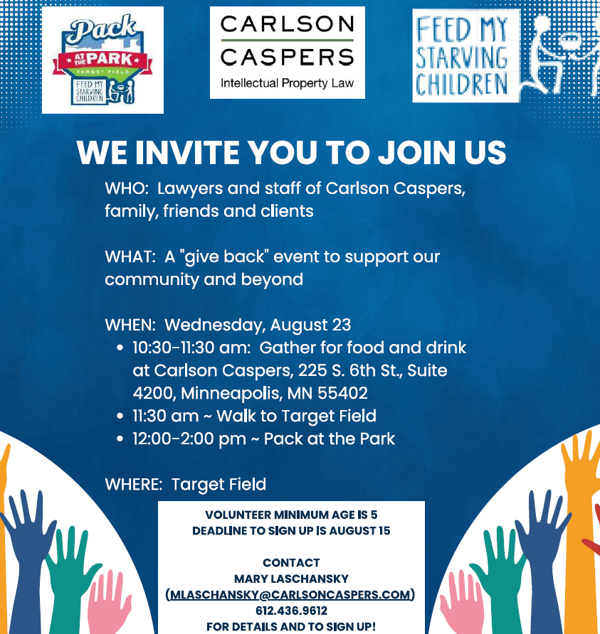 We invite you to join us - Carlson Caspers
