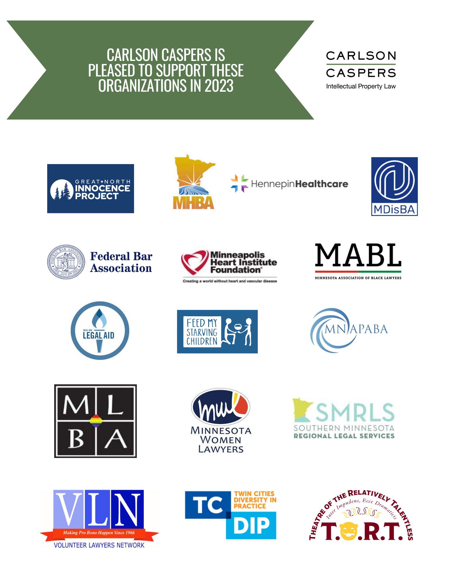Carlson Caspers is Pleased to Support these Organizations in 2023 - Carlson Caspers